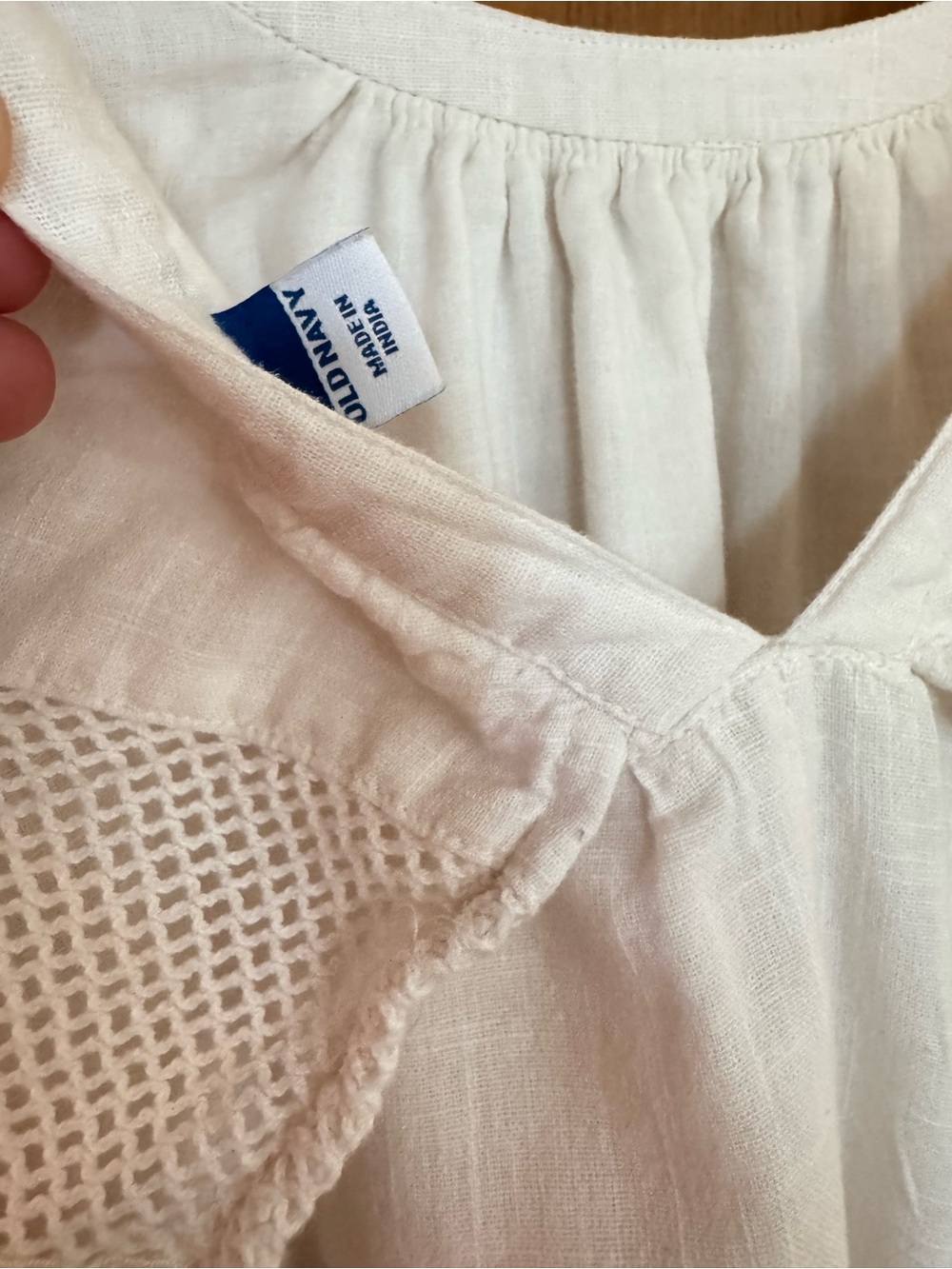 Old Navy Cream Lace Flutter-Sleeve Dress - Picture 3 of 4